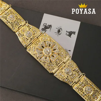 

Luxury gold color women belt chain metal waistband jewelry long adjustable length wedding caftan dress belt