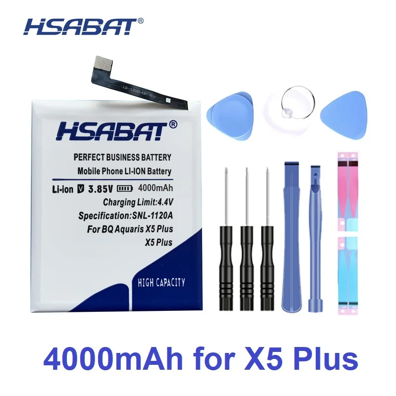 

Top Brand 100% New 4000mAh Battery for BQ Aquaris X5 Plus Batteries + free gfit