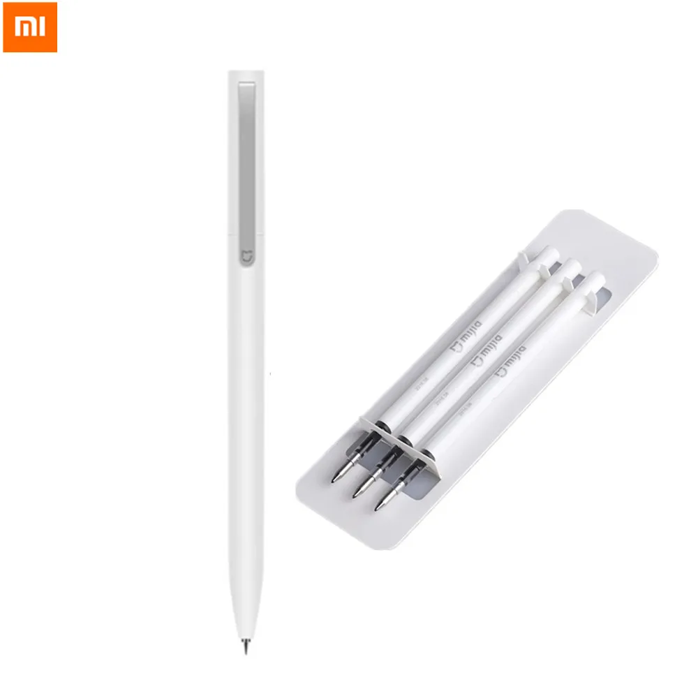 Original Xiaomi Mijia Sign Pen Smooth Switzerland Refill MiKuni Japan Ink 0.5mm Signing Black 1pcs And 3Pcs inks | Электроника
