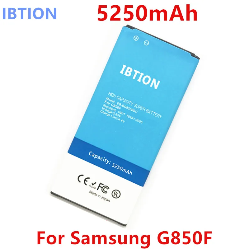 5250 мА/ч ibtion EB-BG850BBC для samsung Galaxy Alpha G850F батарея G8508S G8509V G850 G8508 G850T G850V G850M | Мобильные