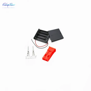 

30Pcs 4xAA Battery Case Holder Socket Wire Junction Boxes With Wires, Switch&Cover, JST 2.54 Male Header and Crimps