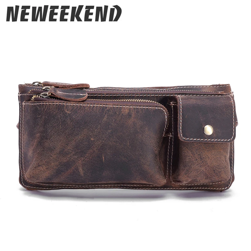 Vitange стиль Мужская Crazy Horse из натуральной кожи поясная сумка Bum Leg Drop Messenger Sling