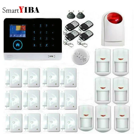 

SmartYIBA Residential Alarm Security Wifi Alarm System APP Alert IOS Android Alarm System for Home GSM Alarm Home Security GPRS