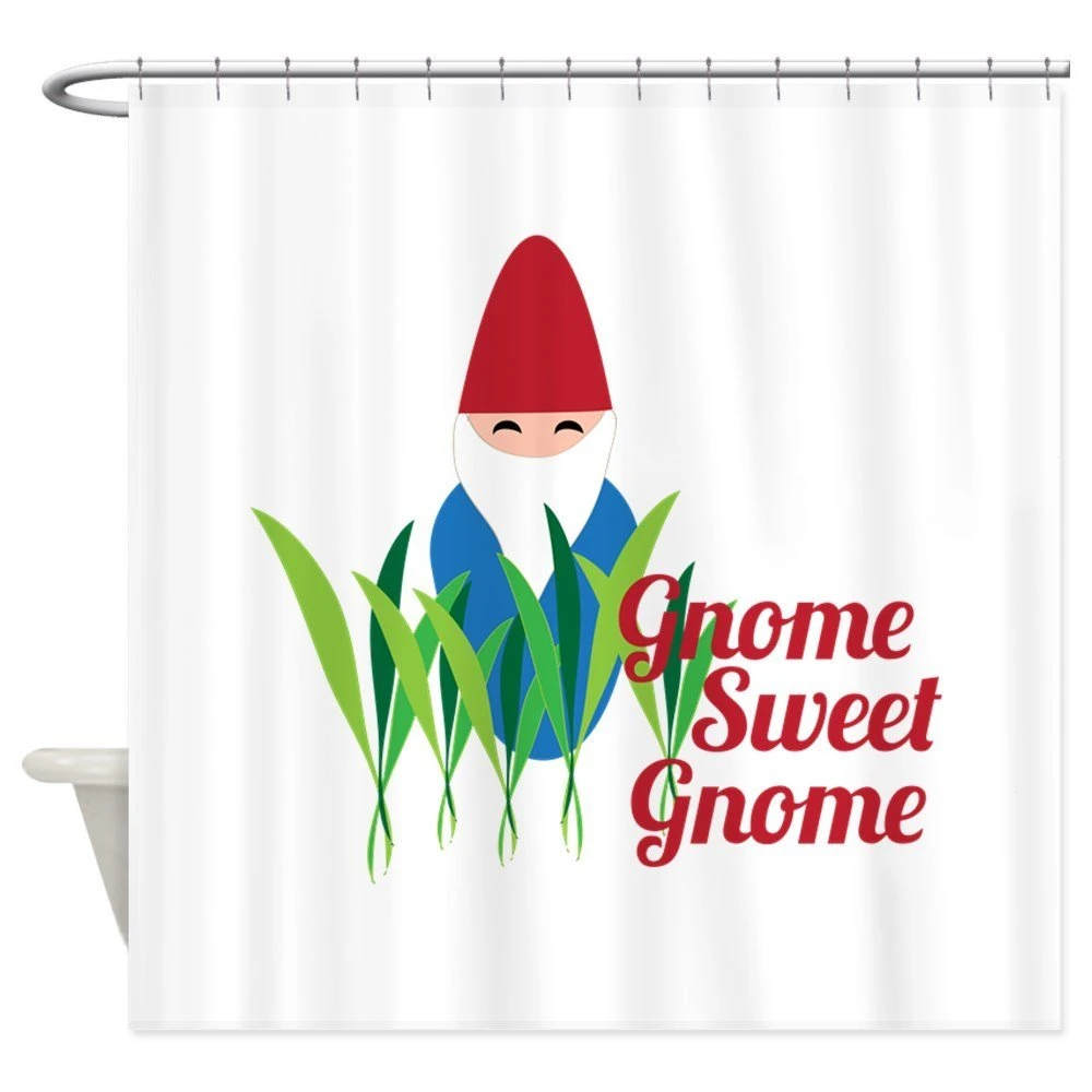 Gnome Sweet Gnome Shower Curtain Mat Decorative Waterproof Polyester Fabric Bathroom Curtain Set Home Bath Decor Shower Curtains Aliexpress