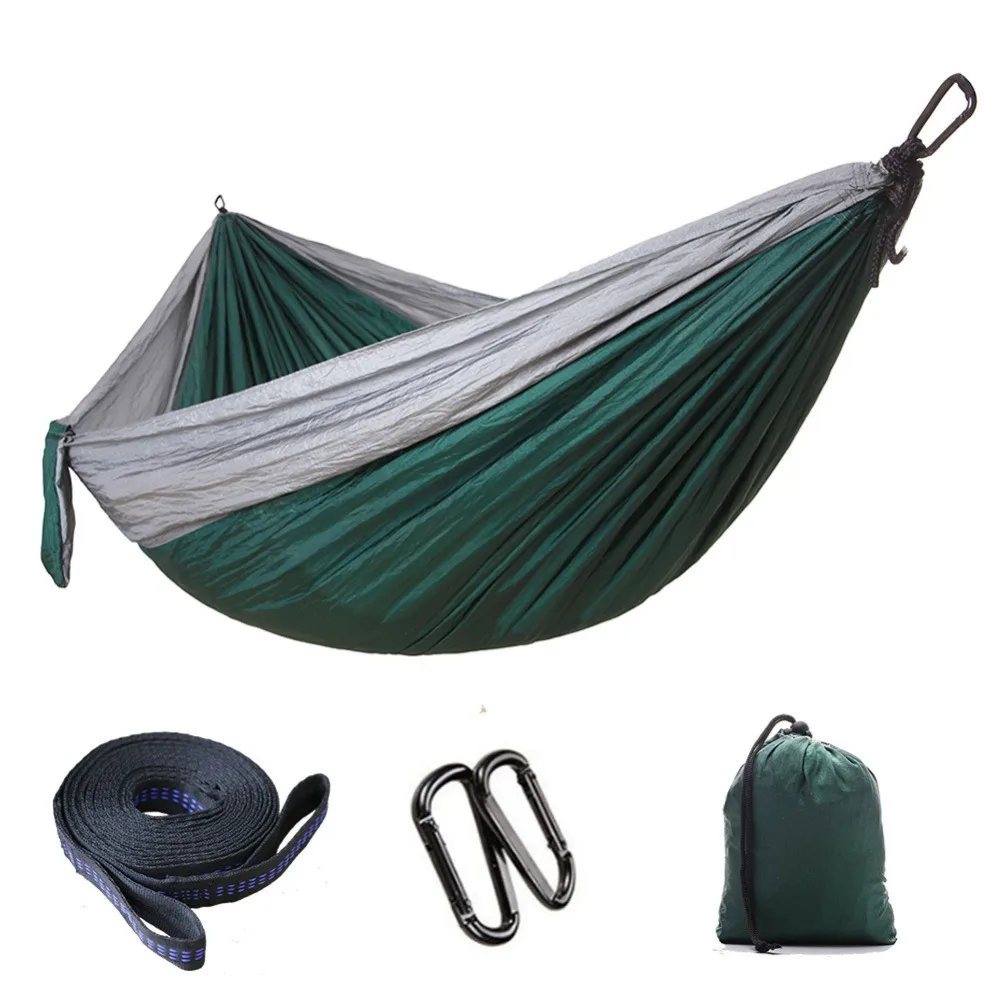 2 Person Double Camping Hammock XL 10 Foot Nylon Portable Heavy Duty Holds 700kg for Sitting