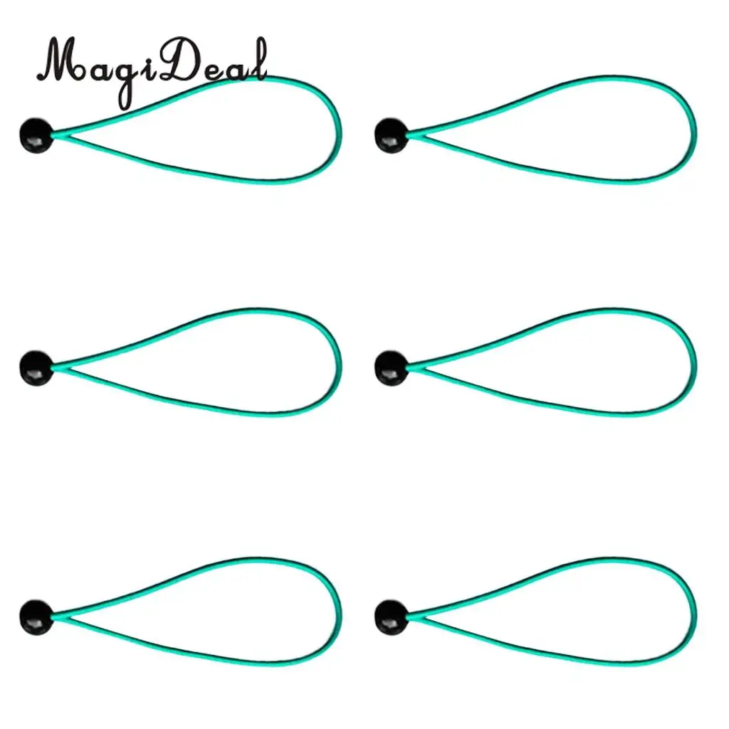 MagiDeal 6 Pieces 15cm Heavy Duty Ball Bungee Cord Tie down Cord Canopy Straps for Camping Hiking Tent Travell Accessories