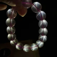 13 мм натуральный розовый кварц звезда свет mozambik круглые Кристальные бусины эластичные браслеты Женская Леди AAAAA