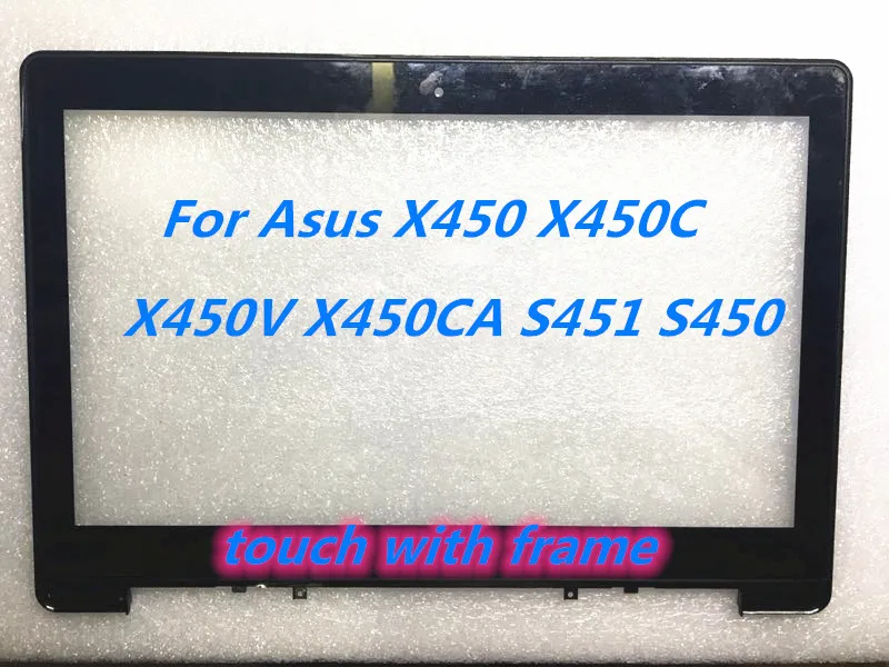 1" сенсорный экран дигитайзер стекло для Asus X450 X450C X450V X450CA S451 S450 с FRAMER