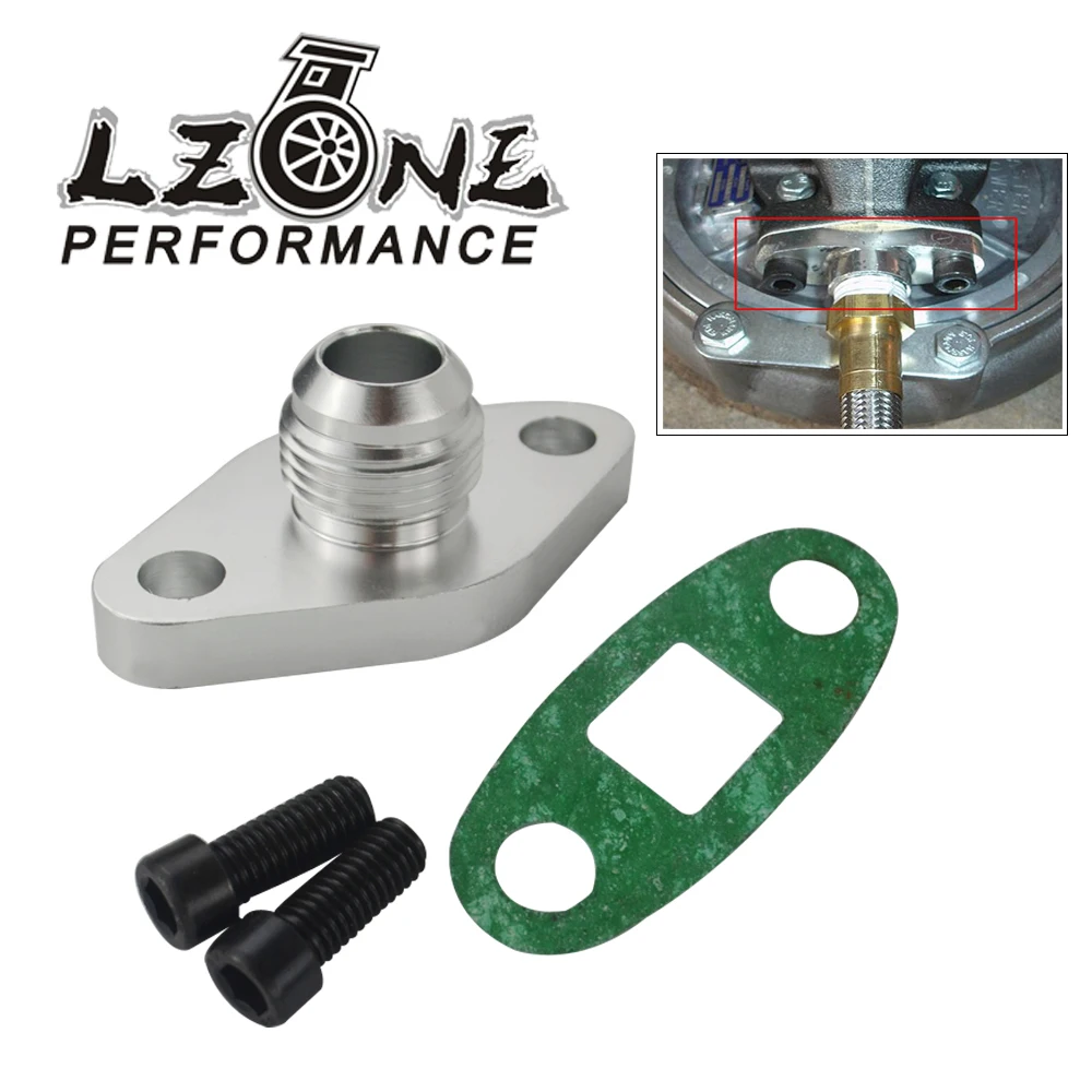 LZONE Turbo Oil Return/Drain Flange Adapter AN10 for TOYOTA LEXUS 1JZ
