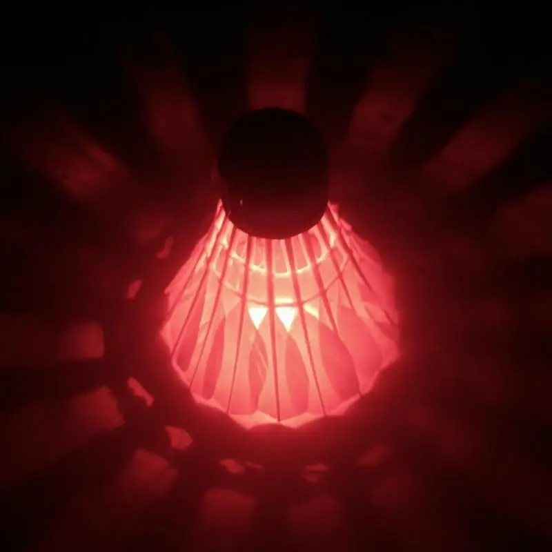 1 шт., темная ночь, красочный светодиодный светильник, спортивный бадминтон, светящийся светодиодный Волан с перьями для бадминтона