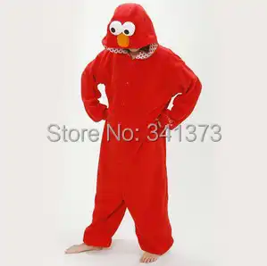 Животное пижамы улица сезам косплей костюмы толстовки комфортно sleepwears взрослые