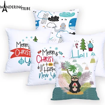 

Pink Flamingo Cushion Cover Almohadones Decorativos Office Personalized Throw Pillows Animal Bedroom Custom Printed Pillow