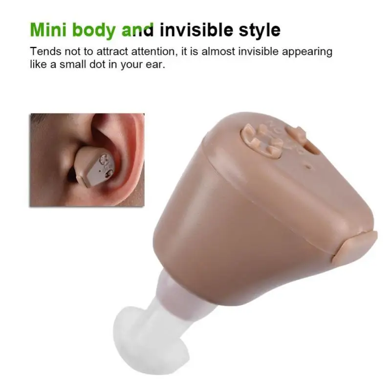 Перезаряжаемый мини-слуховой аппарат, регулируемый звук, чистый слуховой аппарат, цифровой усилитель звука, невидимые слуховые аппараты