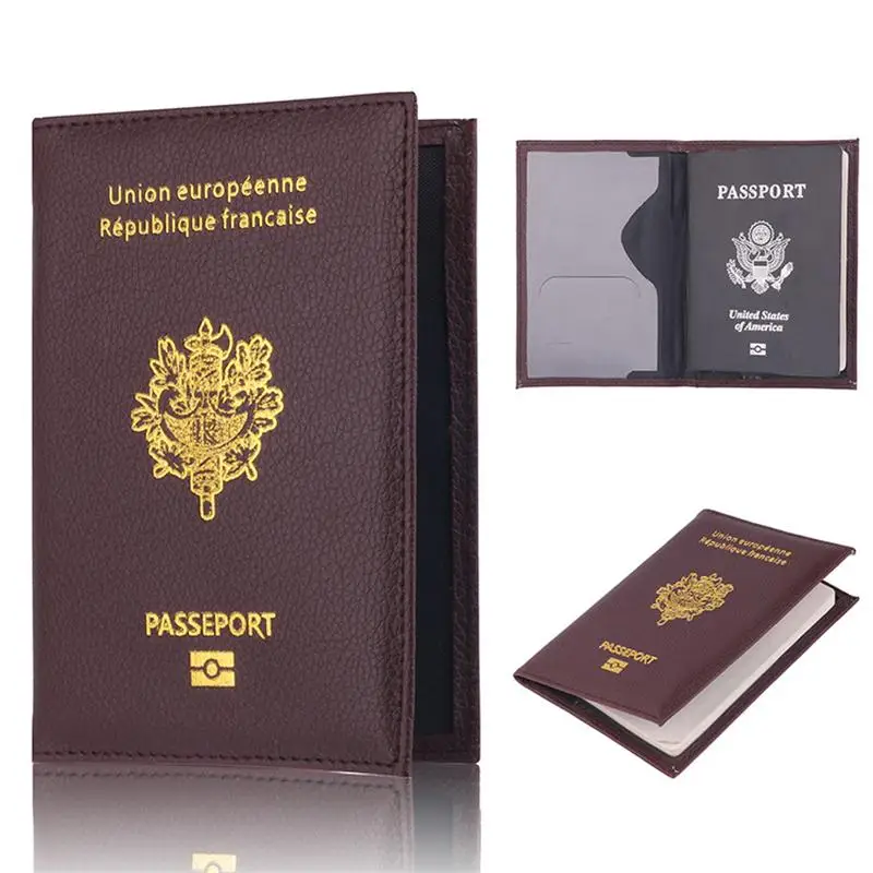 Mcneely модный унисекс дорожный держатель для паспорта для Frace кожаный чехол для паспорта для путешествий кредитный держатель для карт для французского паспорта