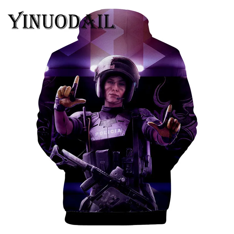Fans Wear Rainbow Six 3D Hoodies for Women & Men Clothes 2018 Sweat Homme Long Sleeve Game Cosplay