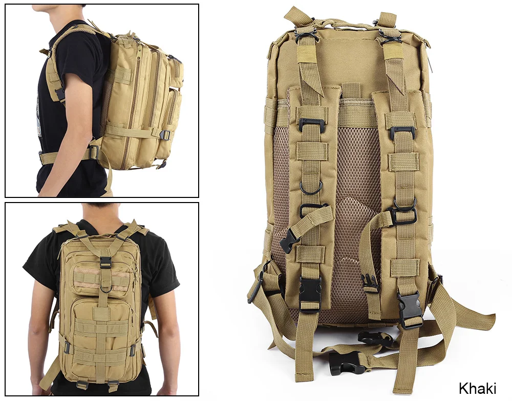 2018 3P Military Army Tactical Backpack 25L Outdoor Sports Bag Men Trekking Travel Camping Hiking Camouflage Bag Cycling Bags