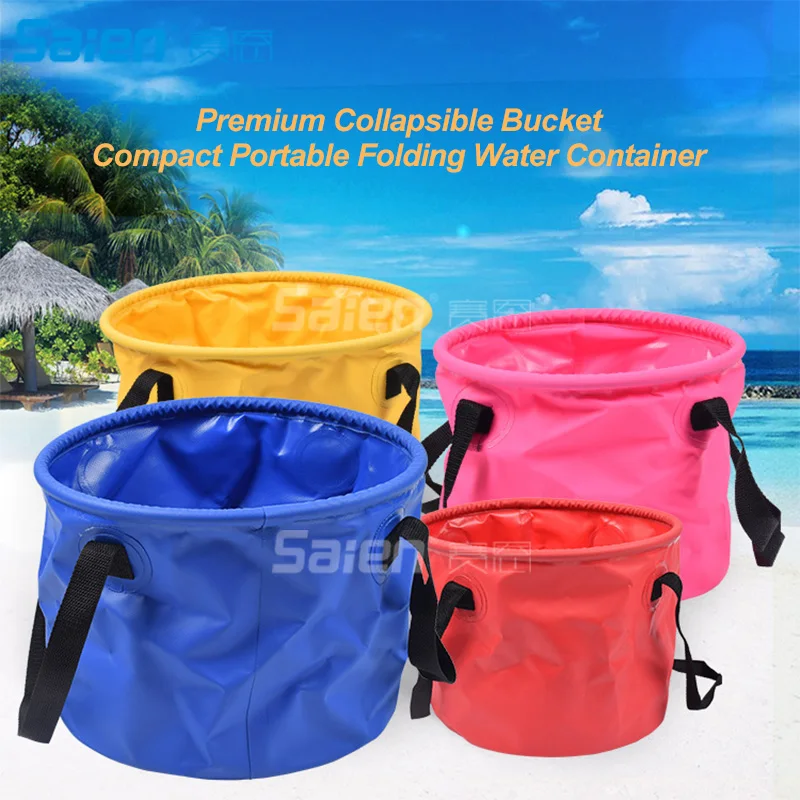 Gardening,Car Washing Hiking Fishing 12L Portable Lightweight Pail for Camping,Traveling Foldable Water Container Collapsible Bucket