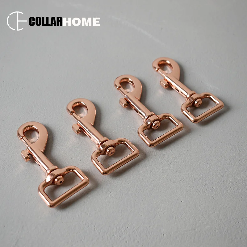 

10pcs Swivel lobster leather bag strap 25mm 1 inch belt dog clip hook metal buckle for key chain dog cat pet leash straps