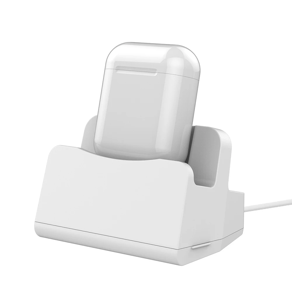 Портативный чехол для зарядки телефона для Apple Airpods, беспроводные наушники, настольный держатель, подставка, зарядное устройство для Iphone XS MAX/XS