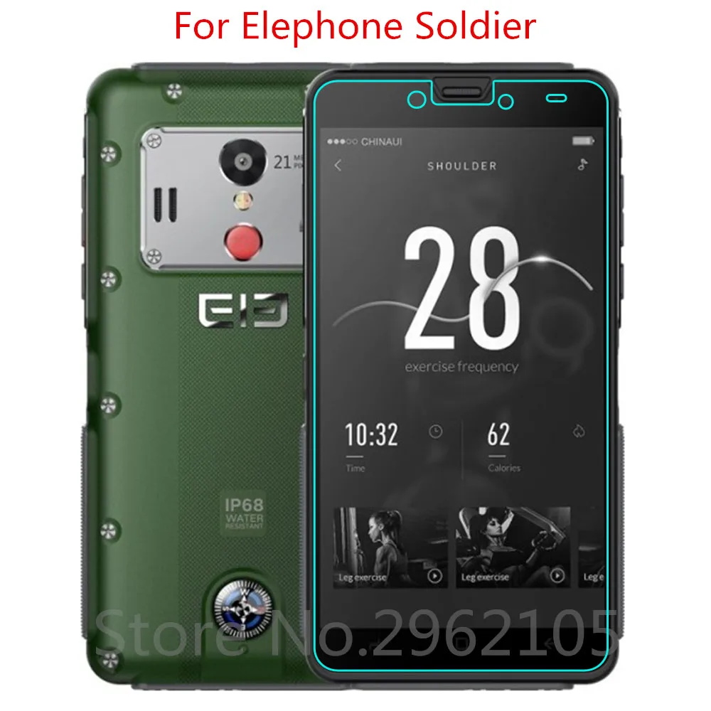 

2PCS For Elephone Soldier Tempered Glass 9H 2.5D High Quality Screen Protector For Elephone Soldier Smartphone Glass Film Cover