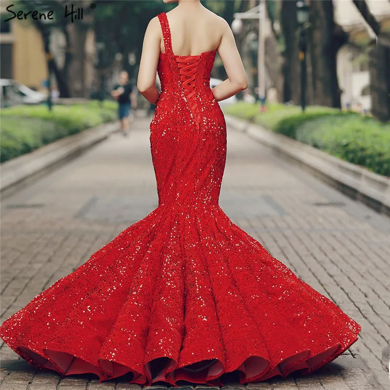 Большие красные сексуальные свадебные платья на одно плечо, новинка ...