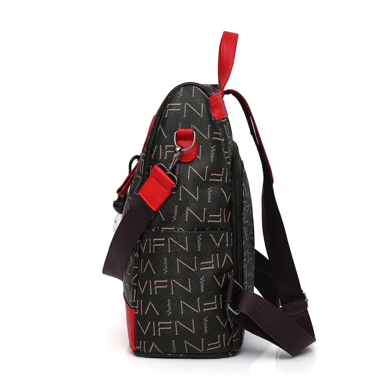 Ретро мода молния Дамский рюкзак кожаная школьная сумка высокого качества сумка на плечо для молодежных сумок медведь