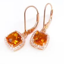 Натуральные ювелирные изделия с цитрином из стерлингового серебра 925 пробы, серьги с крючками для женщин, l, желтый кристалл, дизайн