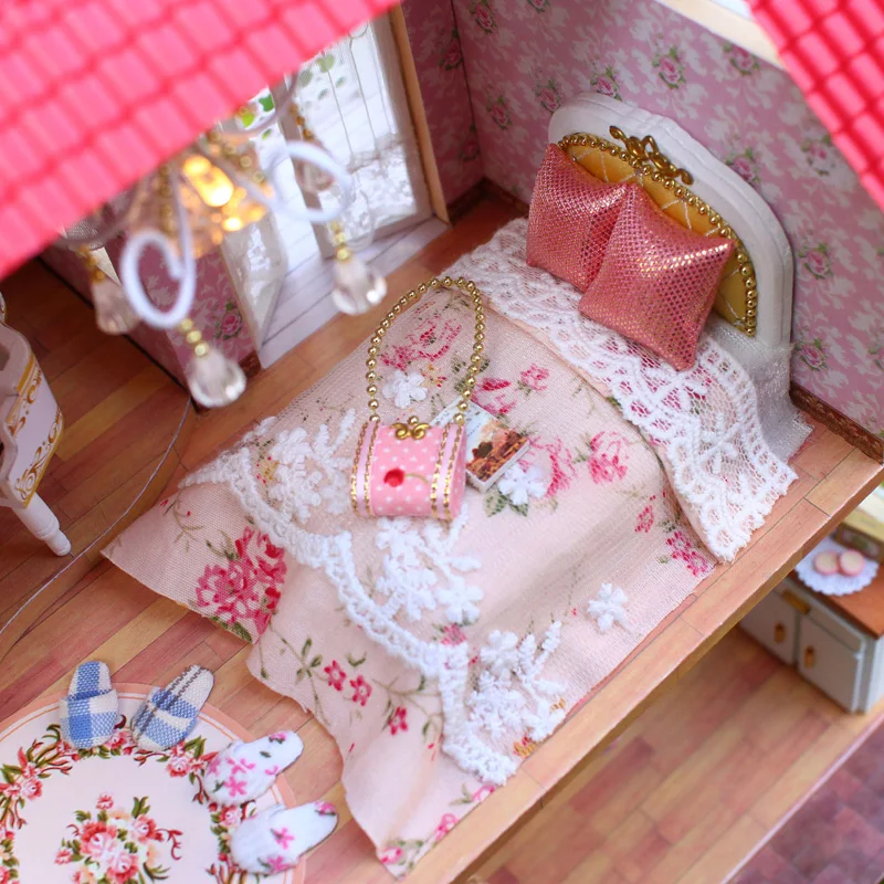DIY Large Wooden Dollhouse: Miniature Doll House Model Kits for Princess Cottage - Ideal Toy House for Girls' Birthday or Christmas Gift image 3