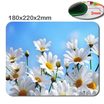 

HD DIY little flower Customized Rectangle Non-Slip Rubber 3D printing gaming rubber durable notebook mouse pad 220mm*180mm*2mm