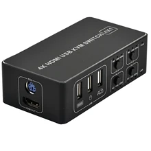 4 порта HDMI KVM переключатель 4K USB HDMI KVM коммутатор 4 в 1 выход 4KX2K/30 Гц win10/8/mac os. Ноутбук для ПК(China)