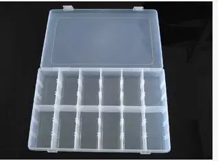 

Large 12 grid transparent plastic storage box household sundries jewelry beads cosmetics classification Boxes Bins 2pcs/lot