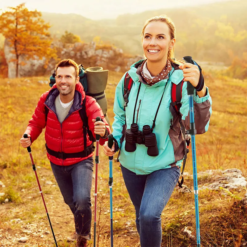 Naturehike складывающиеся ультра-легкие трость Восхождение Регулируемая треккинг 5-секционный для северной ходьбы Пеший Туризм палочки NH17D009-Z