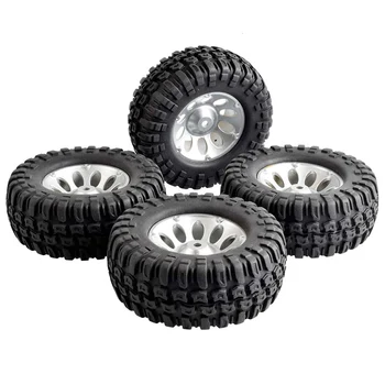 

4PCS/Lot 1.9inch 96mm Climbing Tire Soft Rubber Wheel Skin Plastic Hub with Sponge Liner for SCX10 1/10 RC Model Cars