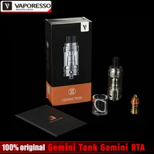 Оригинальный vaporesso Близнецы Танк/близнецы RTA Mega top бак со скоростью стиль палубе Близнецы танк распылитель черный и серебро