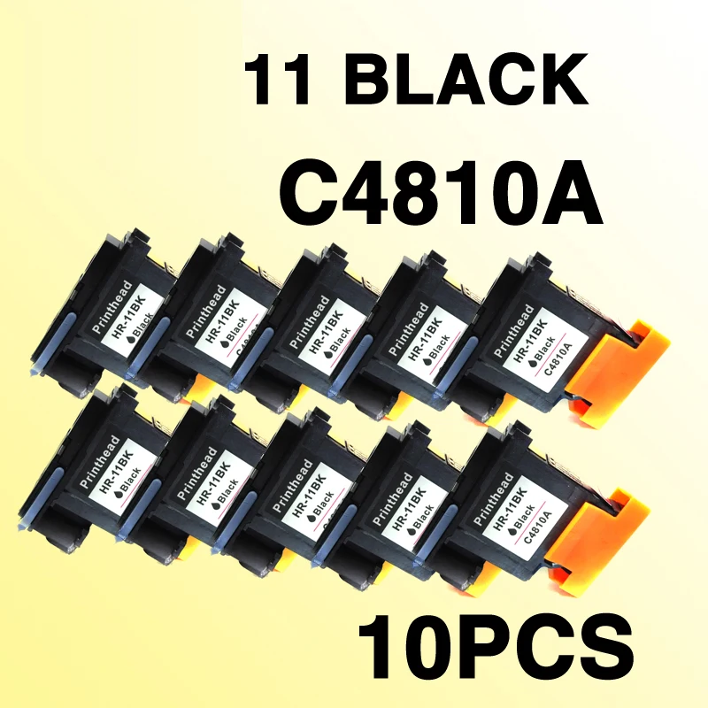 10 шт. черная печатающая головка совместима с hp 11 C4810A 1000/1200/2200/100/110 принтер|printhead