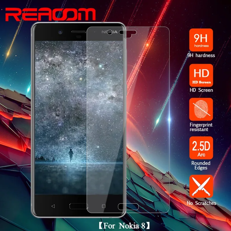 Reaoom 9H 2.5D Защитное стекло для Nokia 8 Защита экрана Nokia8 ультратонкая пленка