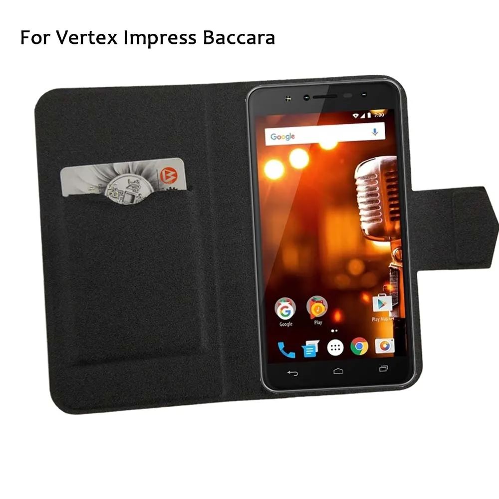 

5 Colors Hot! Vertex Impress Baccara Case Phone Leather Cover,Factory Direct Protective Flip Stand Leather Phone Shell Cases