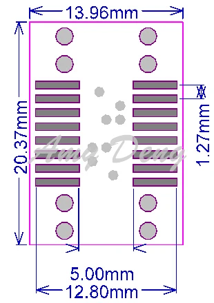 100 шт./лот SOP16 переходная пластина SOP16 поворота DIP16 SMD для DIP контакт SMD шаг 7,62 мм