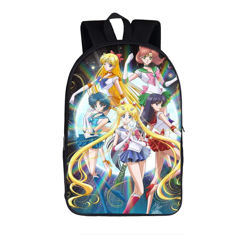Японский аниме Сейлор Мун принт рюкзак для девочек-подростков детские школьные сумки мультфильм луна Дети школьный рюкзак сумки для книг - Цвет: 16sailormoon013