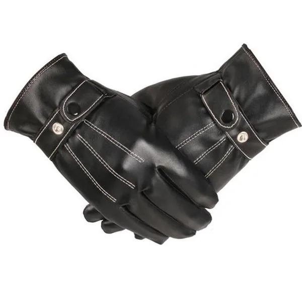 Осень-зима мужские сенсорные кожаные перчатки экран сенсорная перчатка черная сенсорная Кожа Новое поступление PU Искусственная овчина