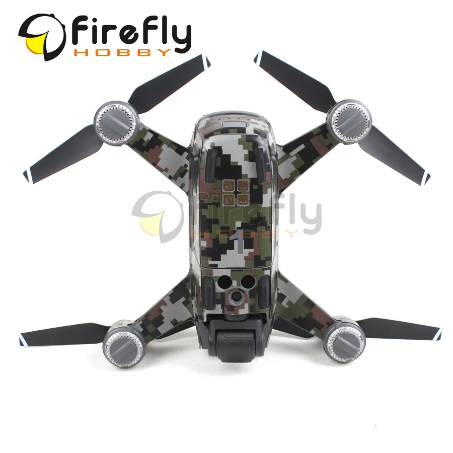 Drone Body & Battery Stickers Waterproof PVC Carbon Graphic Decals Skin for SPARK