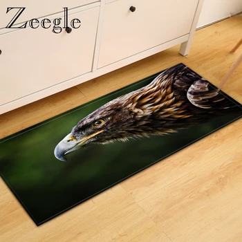 

Eagle Pattern Flannel Rectangle Long Kitchen Mat Soft Flannel Anti Skid Doormat Home Decor Entrance Floor Mat Hallway Area Rugs