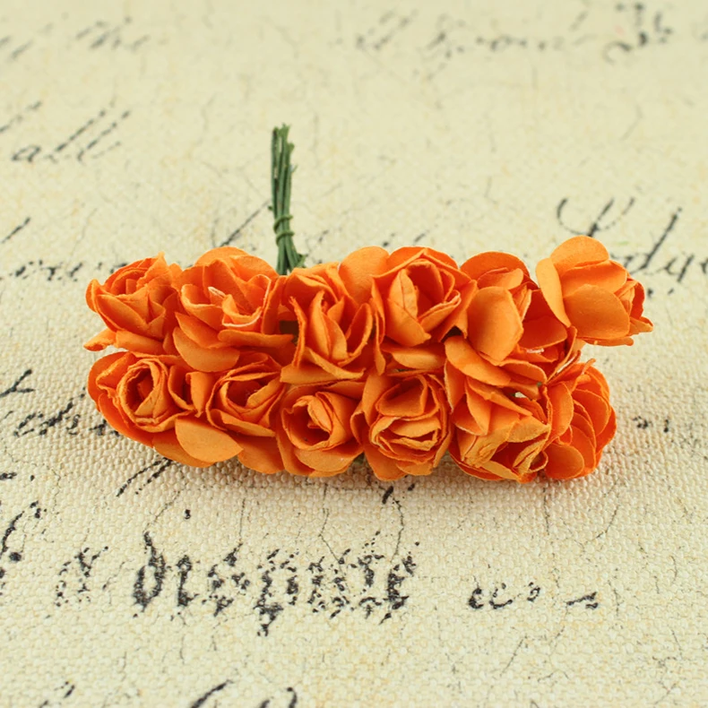 144 шт. 10 мм искусственный цветок Бумага розы Букет невесты для свадьбы домой вечерние украшения DIY ВЕНОК поддельные цветы