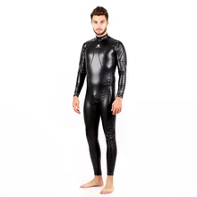 Новый HXBY молния PU Водонепроницаемый Спорт плавать костюм полный тело держать теплый мужчины с длинным рукавом лайкра полное тело купальники