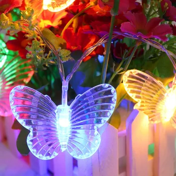 LED String Licht Vlinder Guirlande Fiary Verlichting Voor Indoor Outdoor Garden Party Kerst Bruiloft Decoratie USB Gerlyanda IQ