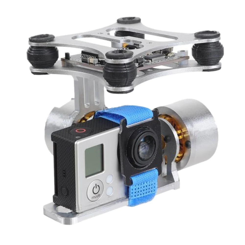 

2-Axis Portable Mounting Metal Camera Easy Install Gimbal Stabilizer Brushless Panel For RC Drone PTZ Control CNC For Gopro3 2 1