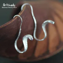 Artilady hechos a mano 925 pendientes de moda cobra pendientes de diseño para para joyería de regalo navidad