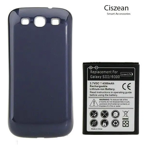 

2Pcs 4300mAh Extended Battery+4 Optional Color Cover For Samsung Galaxy S3 III S3 i9300 I9308 I9305 L710 i747 i535 R530 T999
