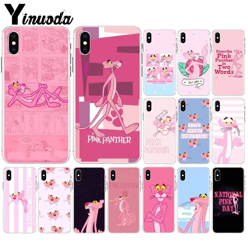 Yinuoda The Pink Panther DIY Luxury High-end Protector Case for Apple iPhone 8 7 6 6S Plus X XS MAX 5 5S SE XR Cover | Мобильные