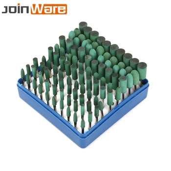

100Pcs Rubber Grinding Head Mounted Point For Mould Finish Polishing Grinder Rotary Tool 3mm Shank High Quality OD 4 5 6 8 10MM